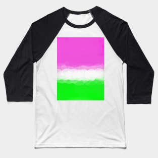 Pink Green White Baseball T-Shirt